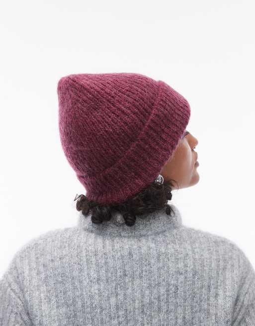 & Other Stories - Berretto bordeaux in misto lana e mohair premium, 2 di 4