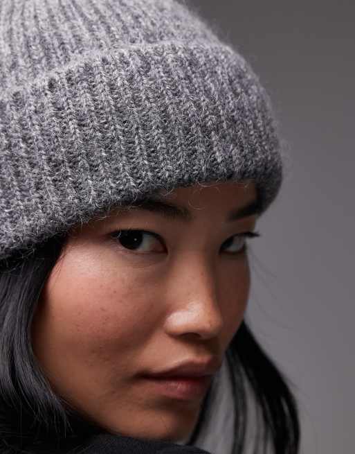 & Other Stories - Berretto premium in lana e mohair grigio medio, 3 di 3