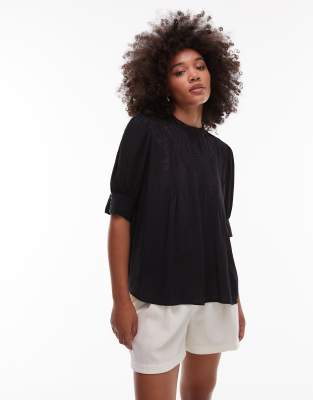 & Other Stories - Bestickte Spitzen-Bluse in Schwarz