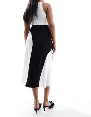 Shop & Other Stories Bias Cut Midi Skirt In Black