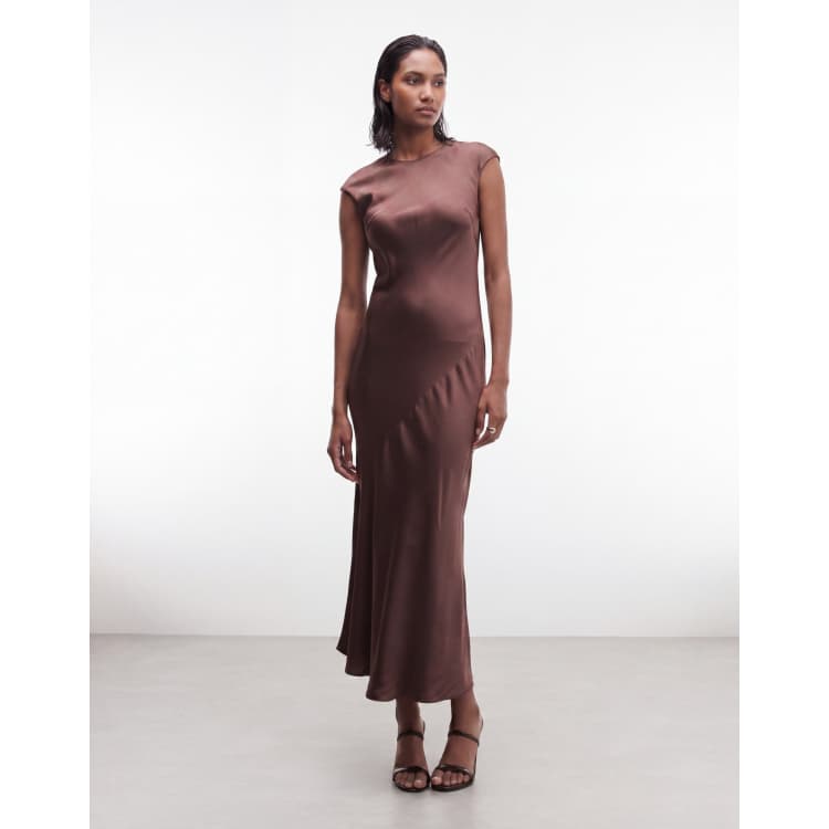 brown satin dress amazon Casual Brown Satin Dress Ideas