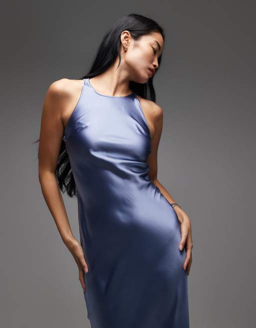 blue silk bodycon dress Prom Dress | Maxi Dress | Navy Blue | 10 | Silk Dress - Navy Blue