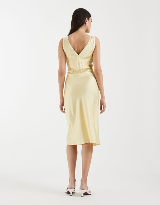 slim fit dress slacks Classic Glamour High Slit Satin Midi Dress main image 0
