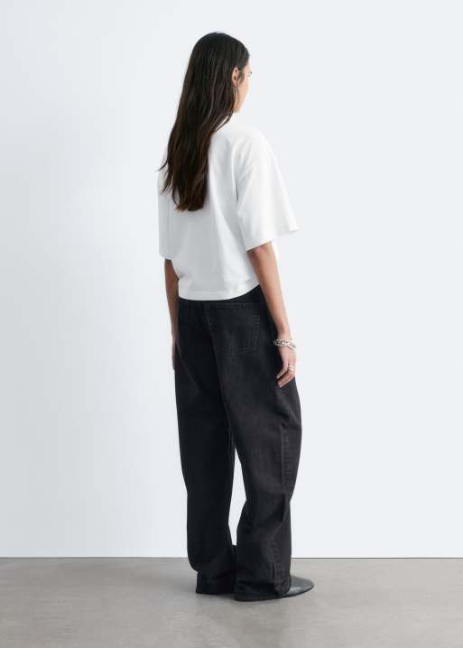 & Other Stories – Biały T-shirt oversize o pudełkowym kroju, 3 z 5