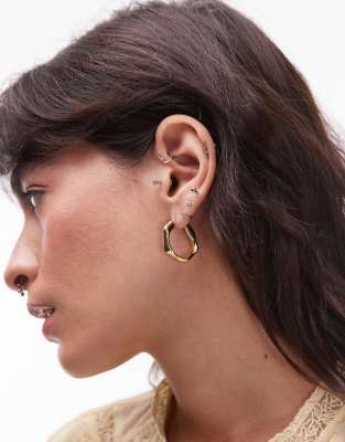 & Other Stories big drop stud earrings in gold