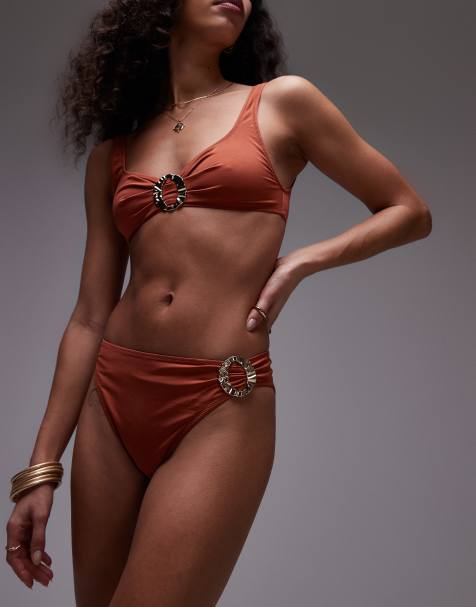 & Other Stories - Bikini a triangolo color arancione bruciato con dettaglio ad anello - view 1