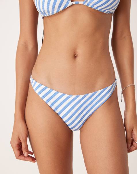 & Other Stories bikini bottoms in blue stripes