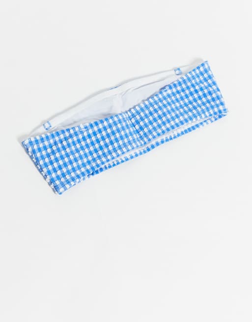 & Other Stories - Bikinitop met beugel en halternek in blauw, 2 van 4