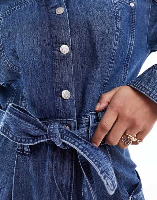 & Other Stories – Blå lätt jumpsuit av denim med påsydda fickor, 4 av 4