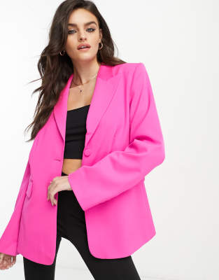 & Other Stories - Blazer d'ensemble à boutonnage simple - Rose vif | ASOS