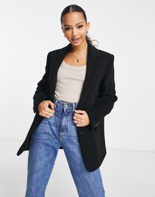 & Other Stories single breasted  wool blazer in black - ASOS Price Checker