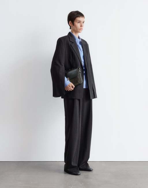 & Other Stories blazer with cinch back detail in gray - part of a set, 3 of 4