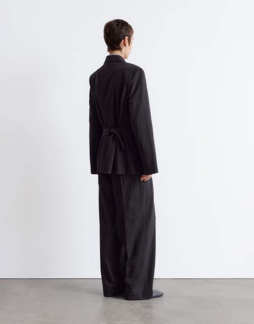 & Other Stories blazer with cinch back detail in gray - part of a set, 4 of 4
