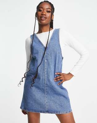 Other Stories &  Blend Denim Mini Dress In Blue