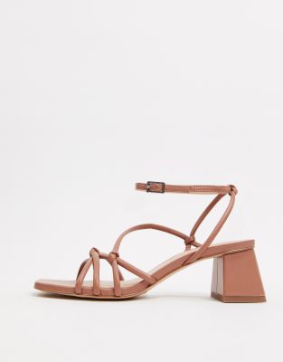tan strappy block heel sandals