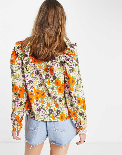 & Other Stories - Blouse bouffante à volants et imprimé fleuri, 2 de 4