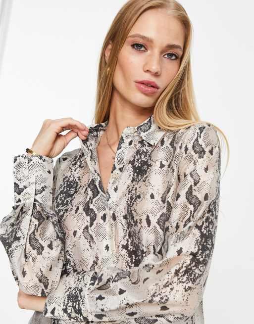 snake print shirt womens