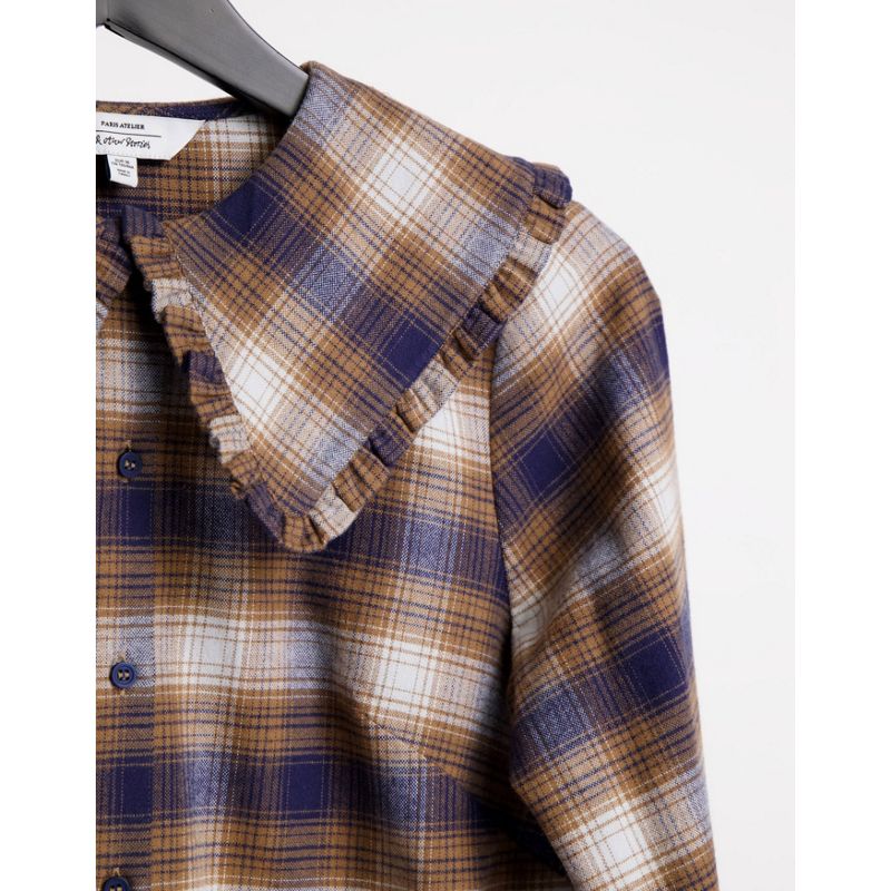Donna Camicie e bluse & Other Stories - Blusa con colletto oversize in misto cotone organico multicolore con stampa a quadri