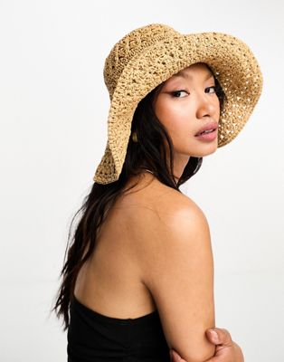 & Other Stories crochet bucket hat in natural - ASOS Price Checker