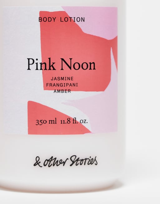 & Other Stories body lotion in pink noon with notes of jasmine, frangipani and amber