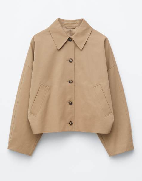 & Other Stories - Bomber trenchjack van katoen in beige - view 1