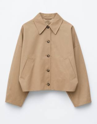 & Other Stories - Bomber-Trenchjacke aus Baumwolle in Beige-Neutral