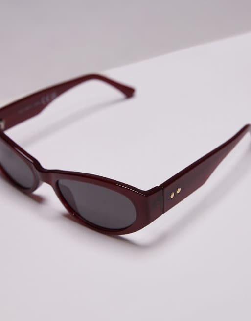 & Other Stories - Bordeaux smalle ovale cat eye-solbriller, 2 af 3