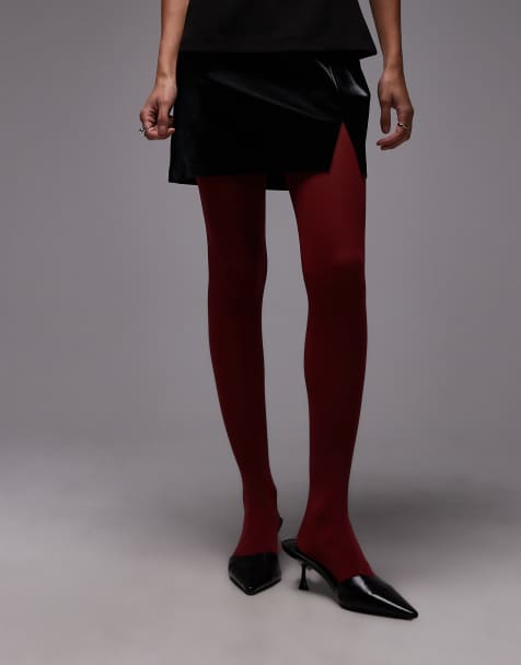 & Other Stories - Bordeauxrøde uigennemsigtige tights - view 1