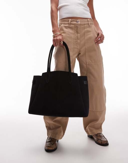 & Other Stories - Borsa shopper grande nera scamosciata, 2 di 4