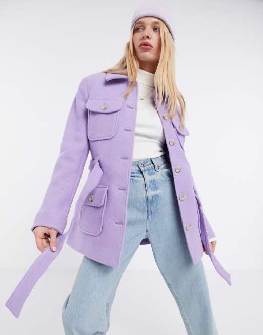 Lilac hotsell boucle coat