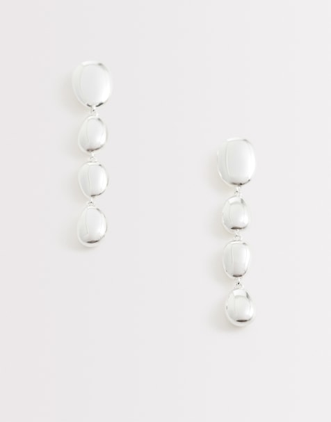 & Other Stories - Boucles d'oreilles pendantes avec boules - Argenté - view 1