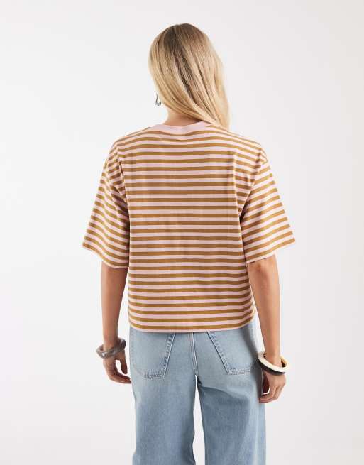 & Other Stories boxy oversized T-shirt i lyserøde striber, 4 af 4