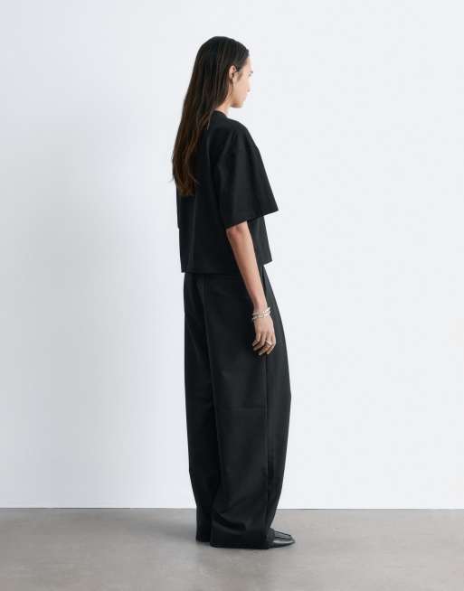 & Other Stories boxy oversized t-shirt in  black, 4 of 4