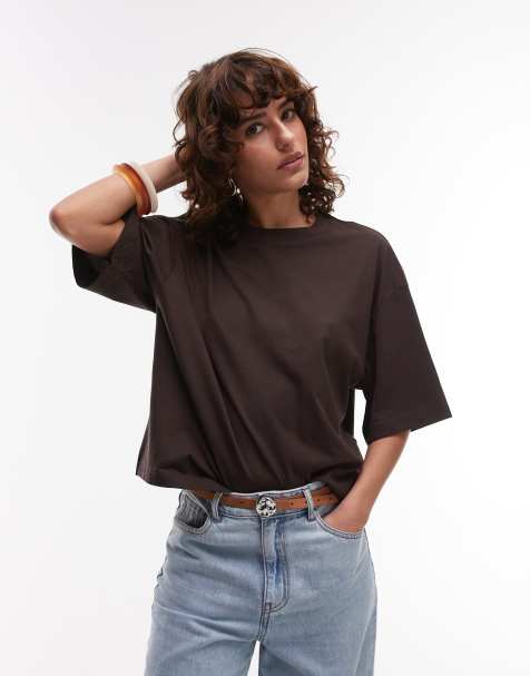 & Other Stories boxy oversized t-shirt in brown - view 1