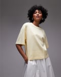 [Other Stories] & Other Stories boxy oversized t-shirt in butter yellow S YELLOW