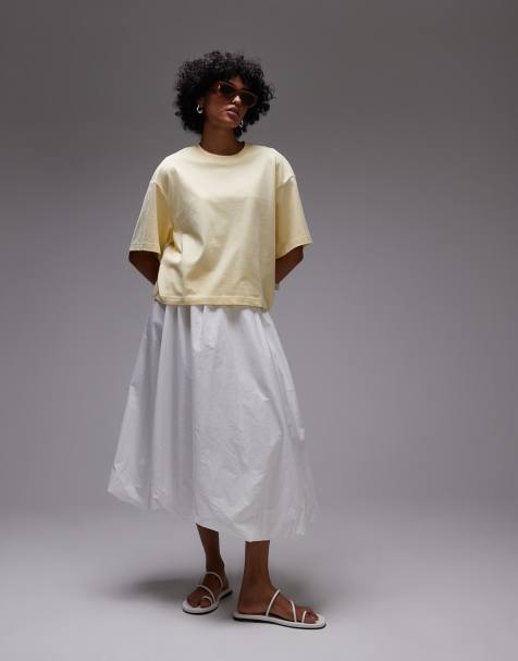 & Other Stories boxy oversized t-shirt in butter yellow - view 2