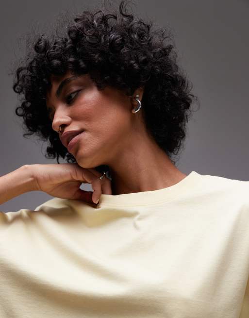 & Other Stories boxy oversized t-shirt in butter yellow
