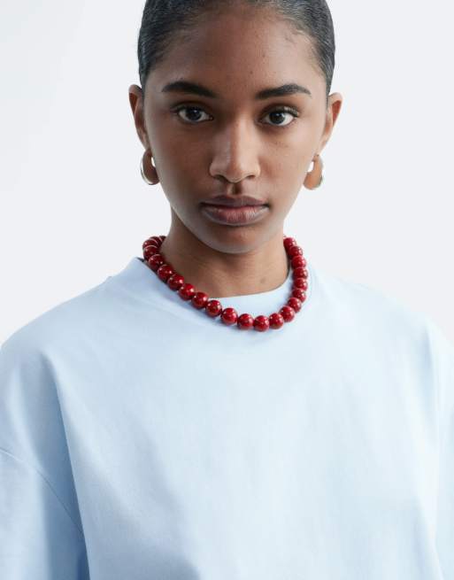 & Other Stories boxy oversized t-shirt in light blue, 2 of 4