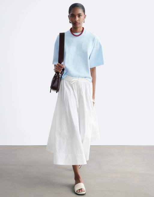 & Other Stories boxy oversized t-shirt in light blue, 3 of 4