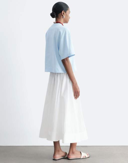 & Other Stories boxy oversized t-shirt in light blue, 4 of 4