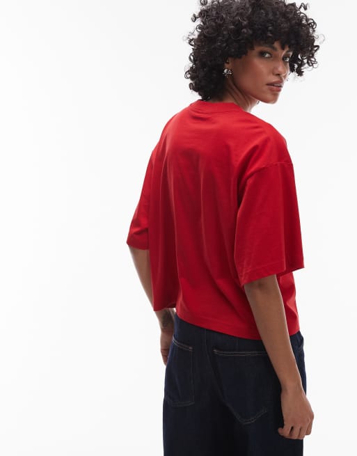 & Other Stories boxy oversized T-shirt in red