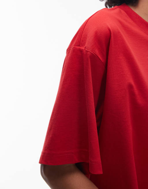 & Other Stories boxy oversized T-shirt in red