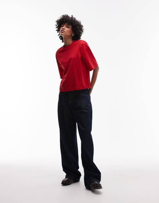& Other Stories boxy oversized T-shirt in red