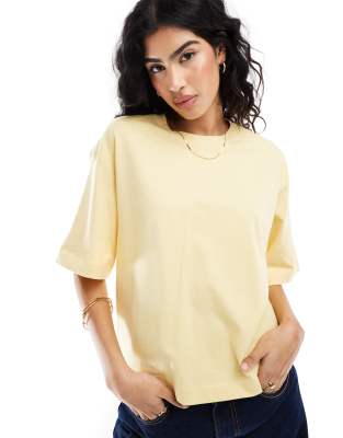 & Other Stories & Other Stories boxy oversized t-shirt in soft yellow