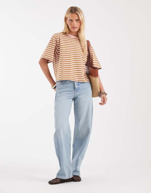 & Other Stories boxy oversized T-shirt met roze strepen, 2 van 4