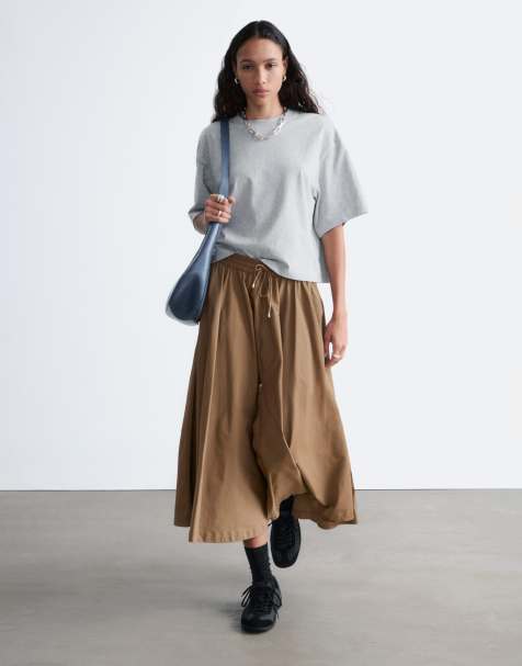 & Other Stories boxy t-shirt in grey marl 