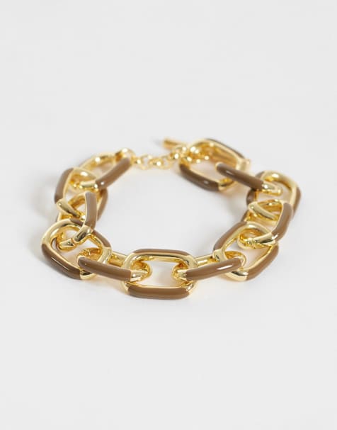 & Other Stories bracciale con maglie smaltate dorato - view 1