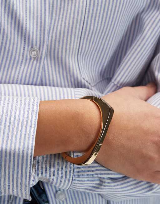 & Other Stories - Bracciale rigido a fascia squadrata color oro