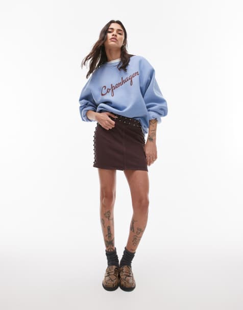& Other Stories – Brun, belagd minikjol med nitar - view 1