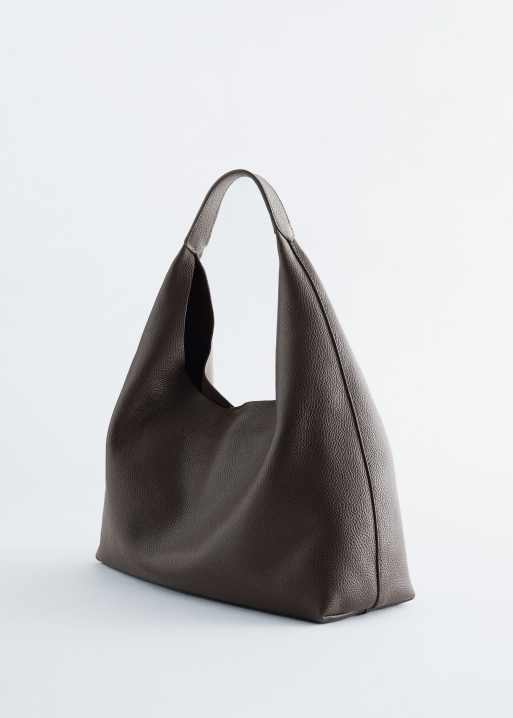 & Other Stories - Brun lille tote-håndtaske i ruskind, 2 af 4